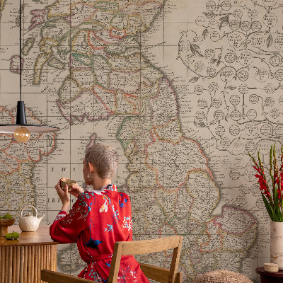 Vliesová tapeta na stenu Starožitná mapa