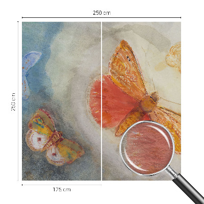 Vliesová tapeta na stenu Farebné motýle