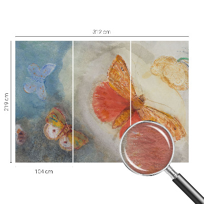 Vliesová tapeta na stenu Farebné motýle