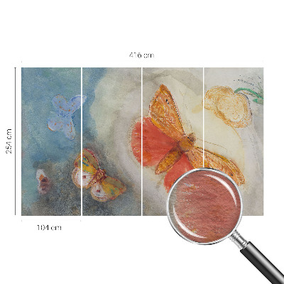 Vliesová tapeta na stenu Farebné motýle