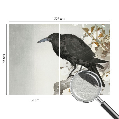 Tapeta Havran v kvetoch