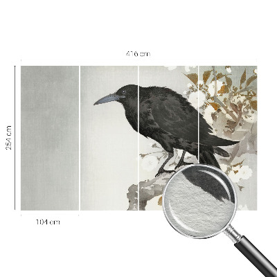 Tapeta Havran v kvetoch