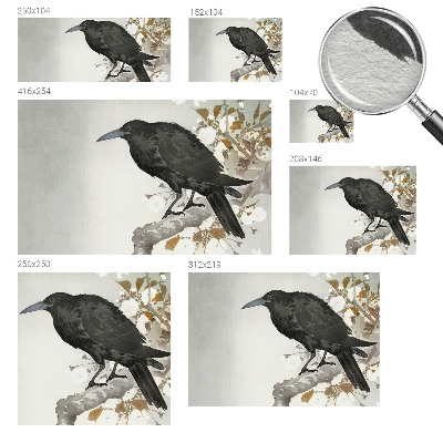 Tapeta Havran v kvetoch