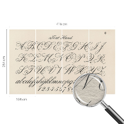 Dekoratívna fototapeta na stenu Kaligrafické písanie