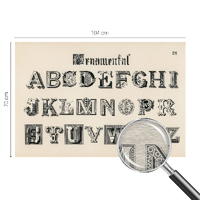 Fototapeta na mieru do obývačky Dekoratívne písmená