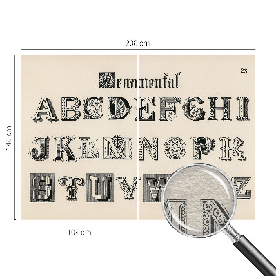 Fototapeta na mieru do obývačky Dekoratívne písmená