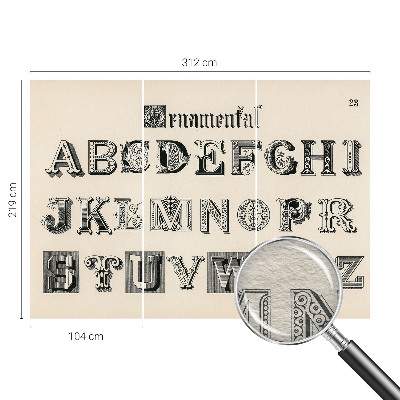 Fototapeta na mieru do obývačky Dekoratívne písmená