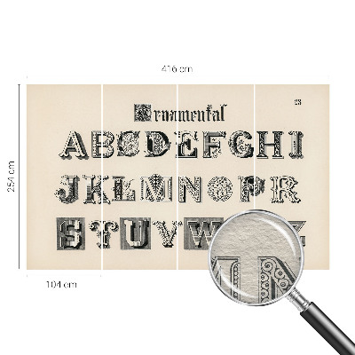 Fototapeta na mieru do obývačky Dekoratívne písmená