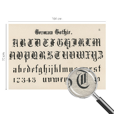 Fototapeta na mieru do spálne Gotické písmená