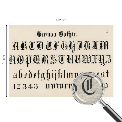 Fototapeta na mieru do spálne Gotické písmená