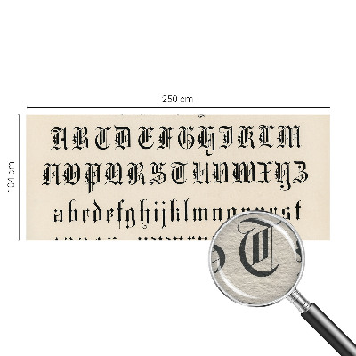 Fototapeta na mieru do spálne Gotické písmená