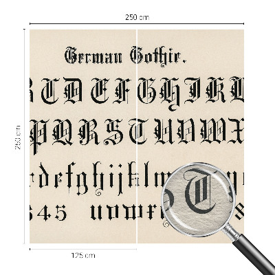 Fototapeta na mieru do spálne Gotické písmená