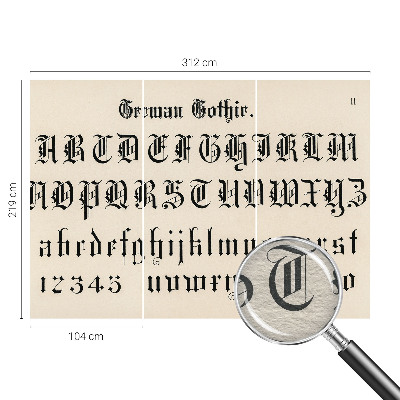 Fototapeta na mieru do spálne Gotické písmená