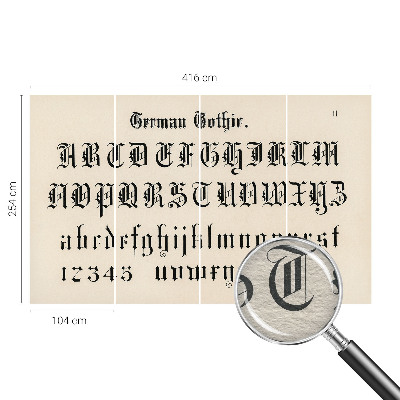 Fototapeta na mieru do spálne Gotické písmená