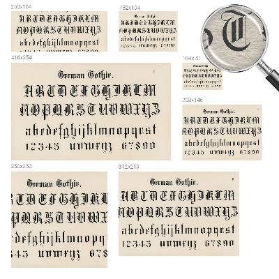 Fototapeta na mieru do spálne Gotické písmená