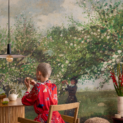 Vliesová fototapeta pre deti Jarná scéna