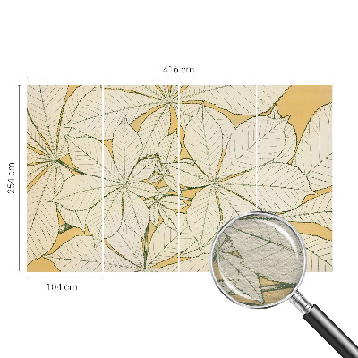 Fotografická tapeta na vliese Gaštanové listy