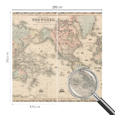 Vliesová tapeta na stenu Historická mapa