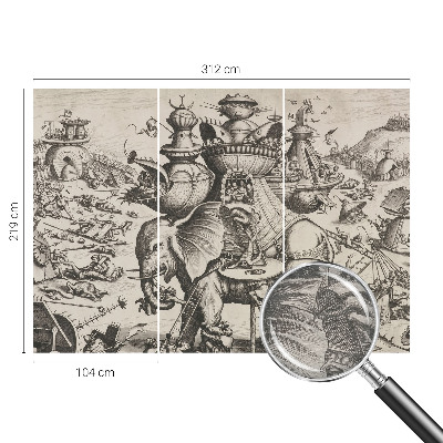 Fotografická tapeta vliesová Groteskná bitka