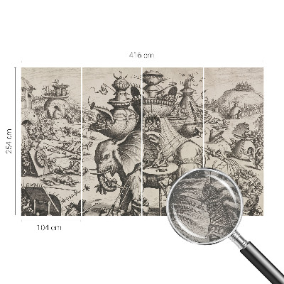 Fotografická tapeta vliesová Groteskná bitka