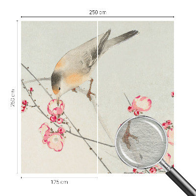 Vliesová fototapeta do obývačky Kvetinový vták