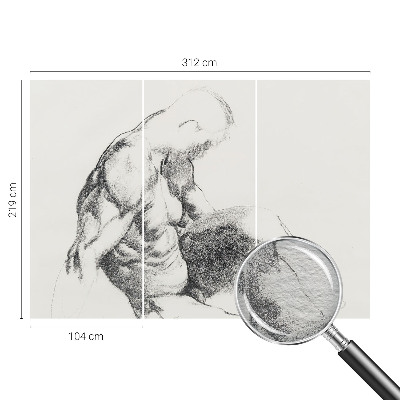 Vliesová fototapeta na stenu Mužská skica