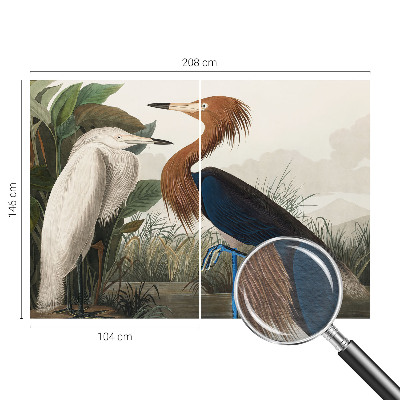 Vliesová fototapeta Vtáky v rastlinách