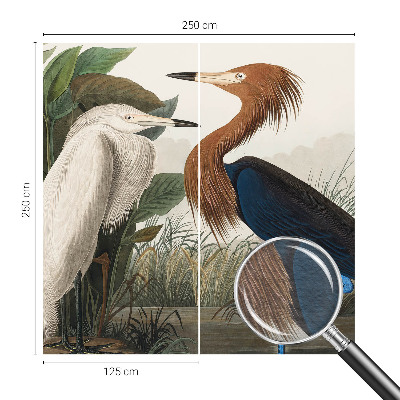 Vliesová fototapeta Vtáky v rastlinách