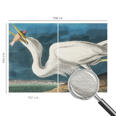 Tapeta Vták s rybou