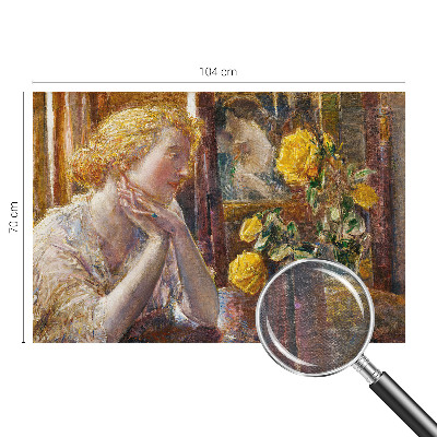 Vliesová fototapeta do spálne Žena s ružami