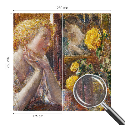 Vliesová fototapeta do spálne Žena s ružami