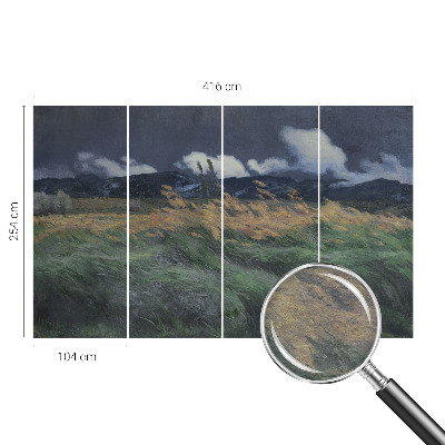 Moderná fototapeta Povyfúkané trávy