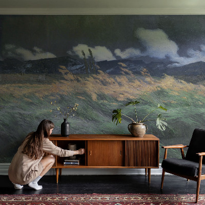 Moderná fototapeta Povyfúkané trávy