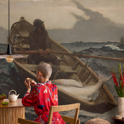 Vliesová fototapeta s potlačou Rybár na mori