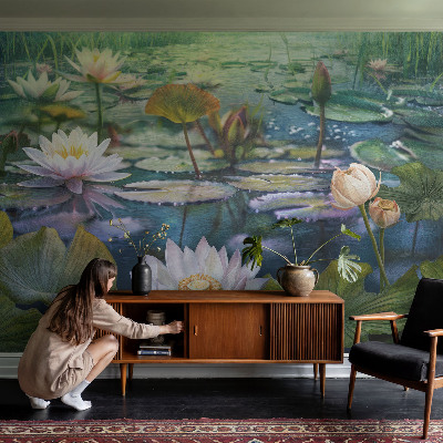 Fototapeta na mieru do spálne Kvety v jazierku