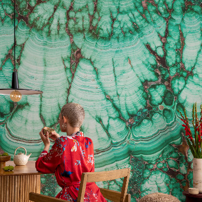 Moderná tapeta na stenu Zelené vzory