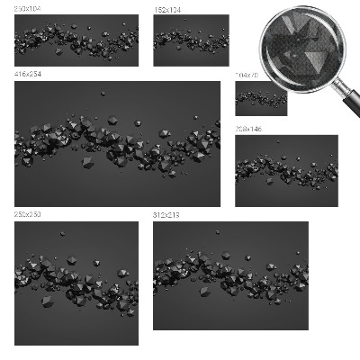 3D tapeta Čierne hrudky