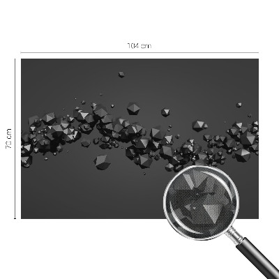 3D tapeta Čierne hrudky