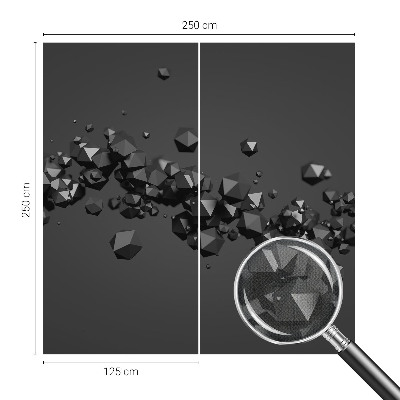3D tapeta Čierne hrudky