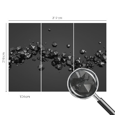 3D tapeta Čierne hrudky