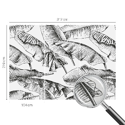 3D tapeta na stenu Banánové listy