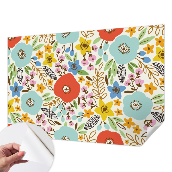 Detská fototapeta na stenu Kvetinový vzor