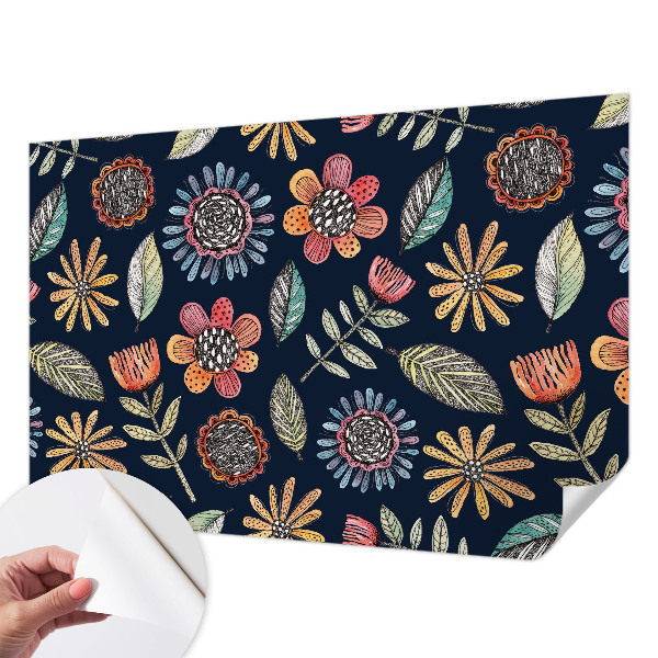 Detská tapeta Kvetinová mozaika