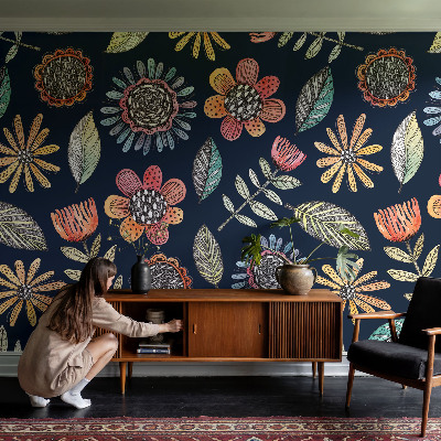 Detská tapeta Kvetinová mozaika