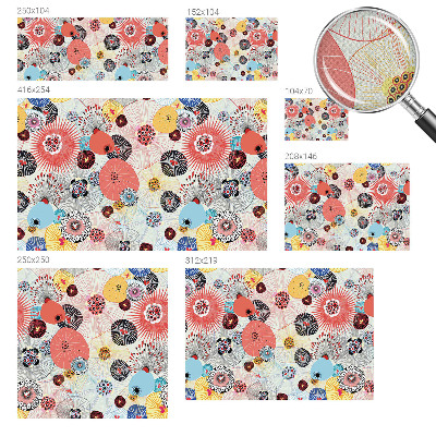 Samolepiaca fototapeta do spálne Farebné kvety