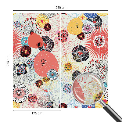 Samolepiaca fototapeta do spálne Farebné kvety