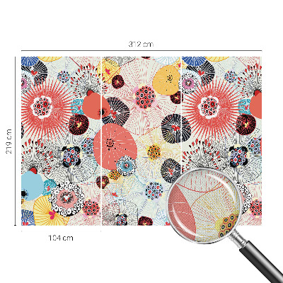 Samolepiaca fototapeta do spálne Farebné kvety