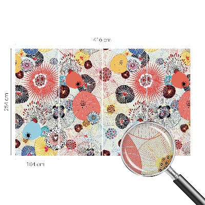 Samolepiaca fototapeta do spálne Farebné kvety