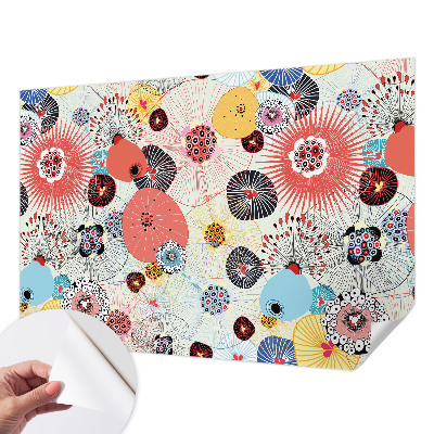 Samolepiaca fototapeta do spálne Farebné kvety