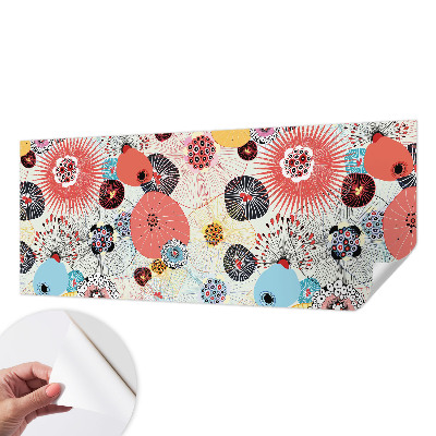 Samolepiaca fototapeta do spálne Farebné kvety